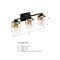 Designers Fountain Gatsby 24 in. 3-Light Matte Black Vanity Light with Gold Ombre Shades for Bathrooms D306M-3B-MB - alternate 5